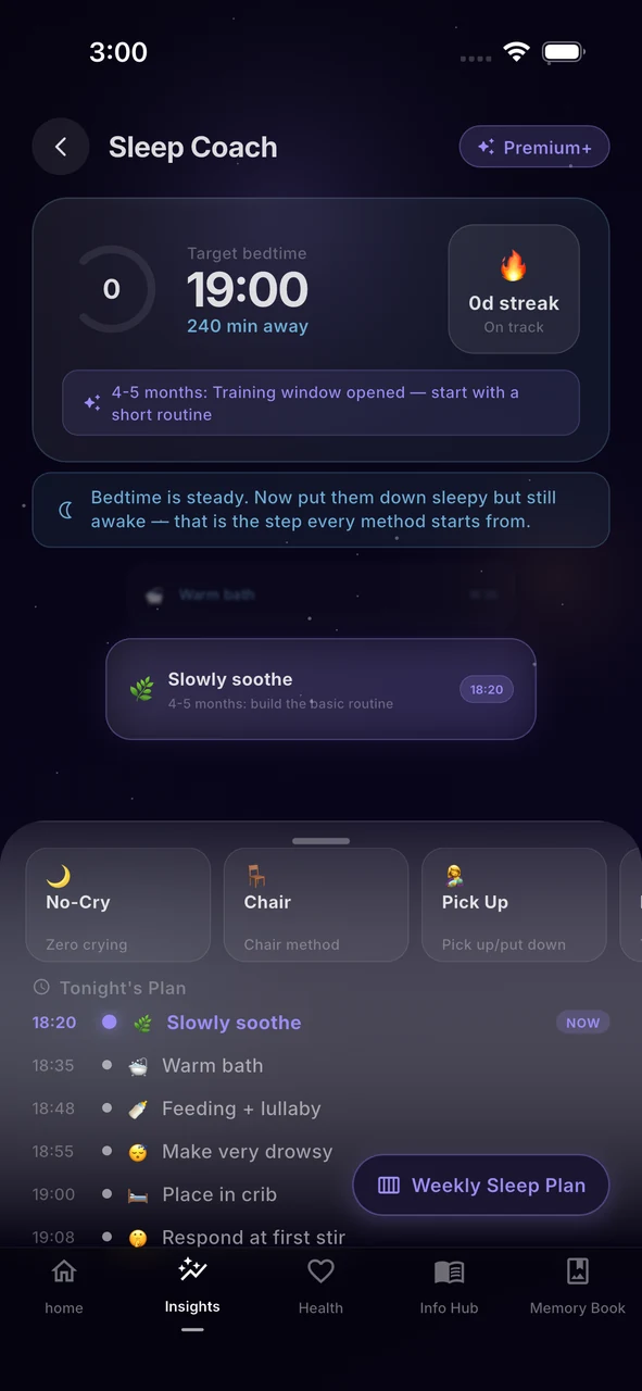 Whispie sleep coach screen