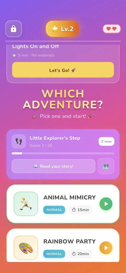 Whispie Quest daily activities